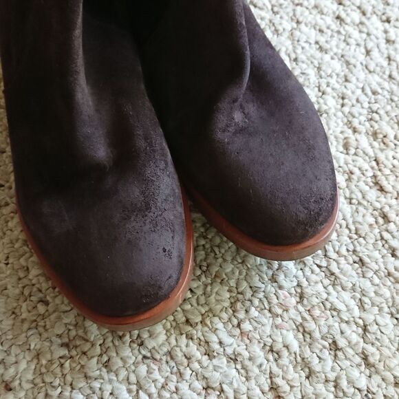 SERGIO ROSSI brown Suede below the knee boots size 7 - Picture 8 of 12